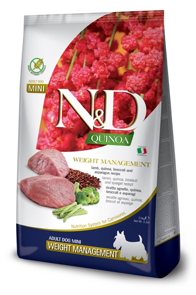 ARMINA DOG QUINOA WEIGHT MANAGEMENT LAMB & BROCCOLI ADULT MINI 2,5 KG