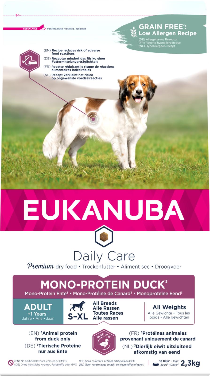 EUKANUBA DailyCare Adult All Breeds Mono-Protein Duck
