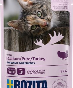 Biter i saus med kalkun