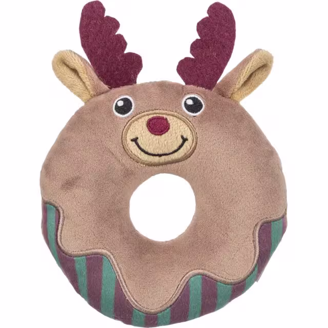 Juleleke, Xmas Donut Elg Plysj 14cm
