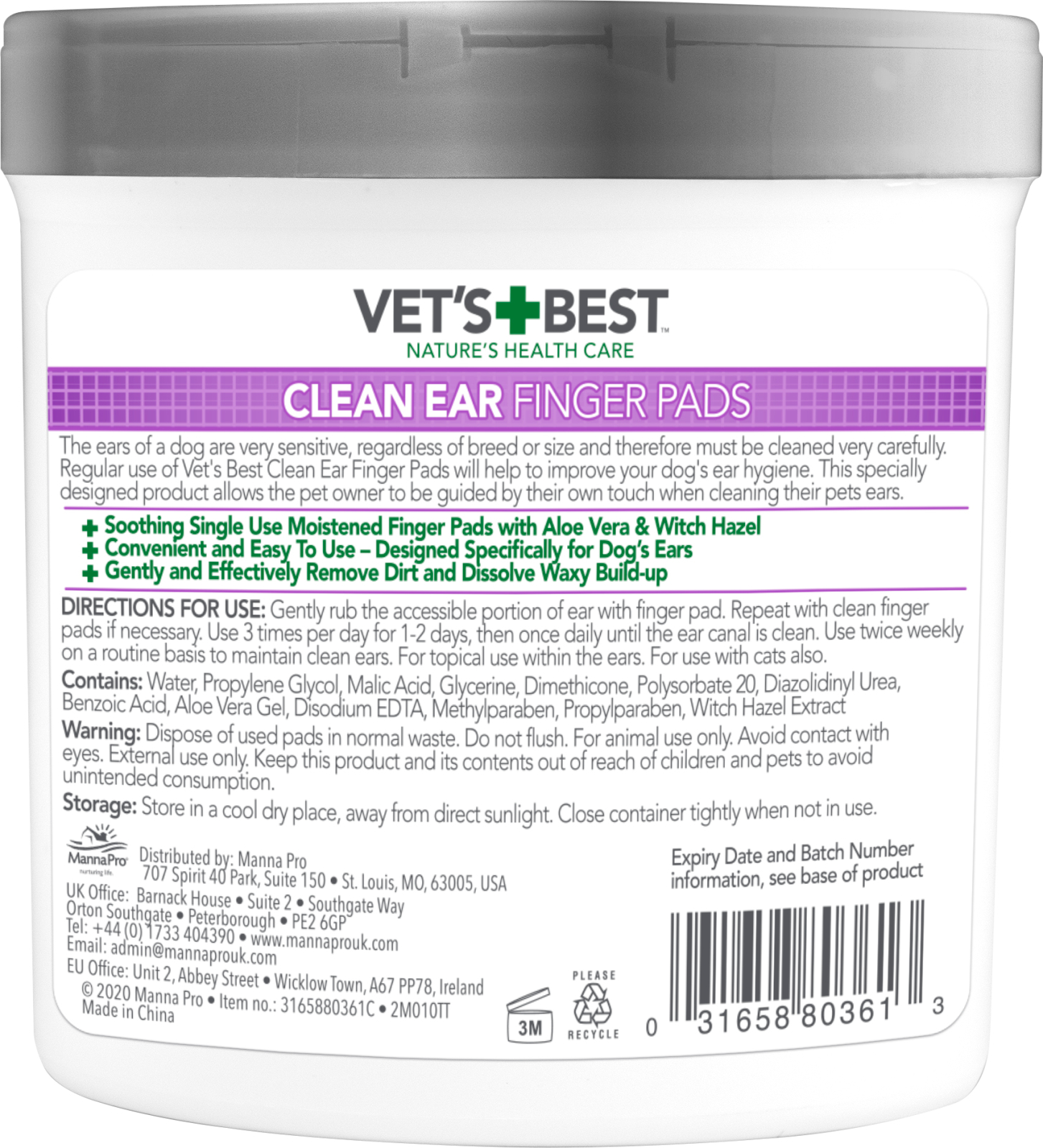 Vets Best Clean fingertupp til ørepleie 50 stk - Bilde 2