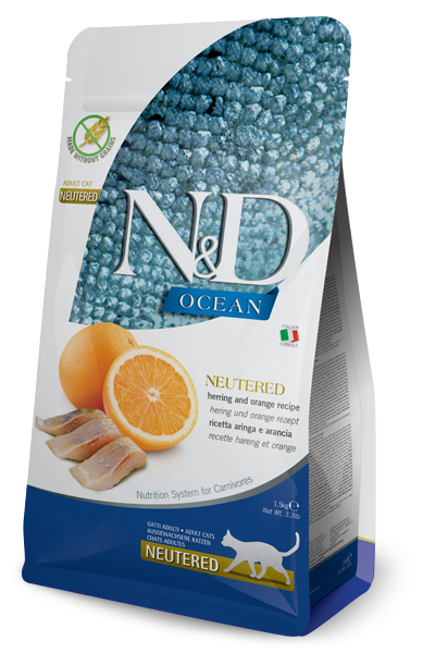 Farmina N&D Cat Ocean Neutered Herring & Orange Adult 5 kg