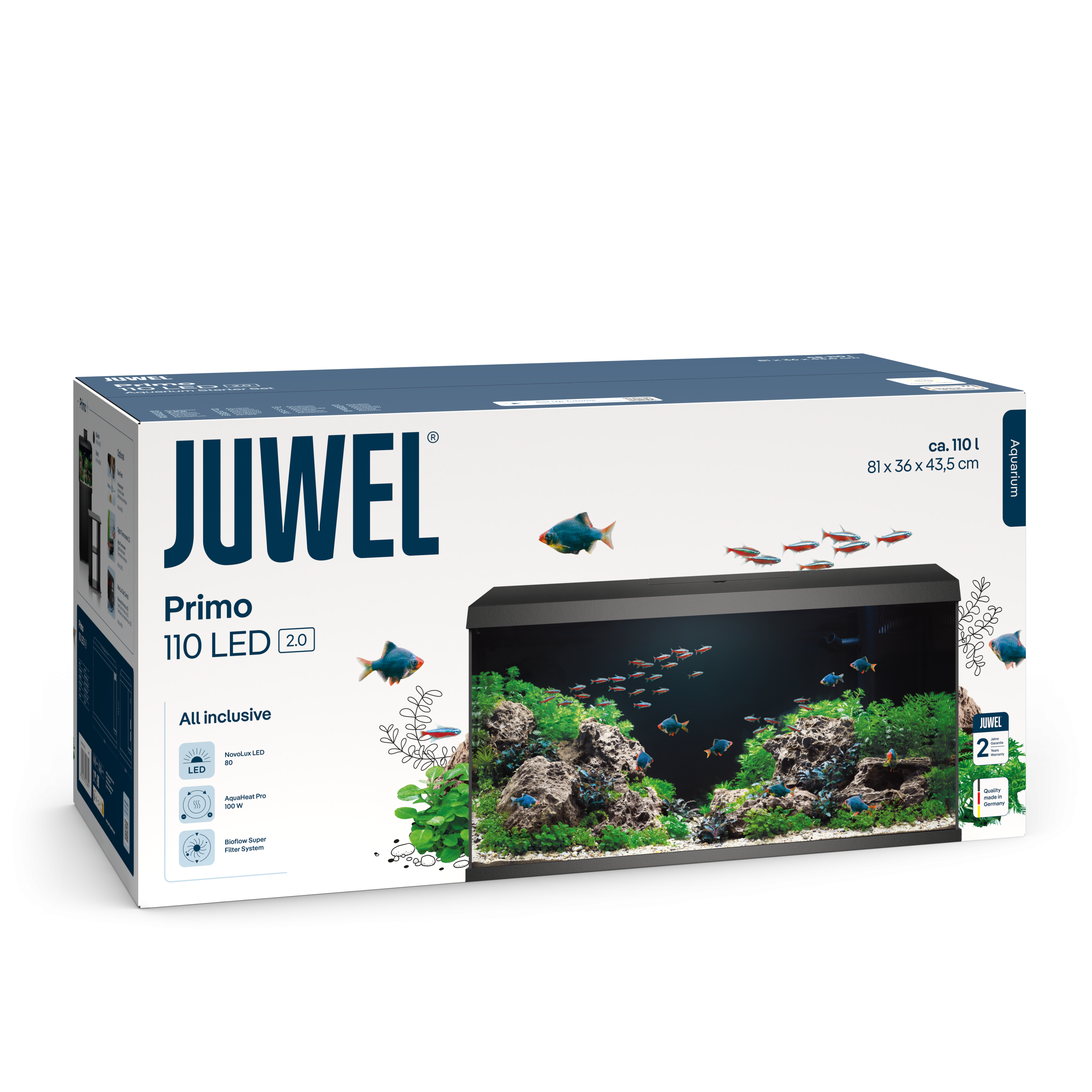 Akv. Juwel Primo 110 2.0 LED Startersett 110L Sort