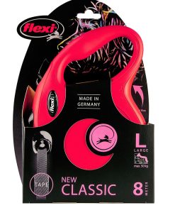 Flexi Classic Compact New Tape L 8m Rød Max 50Kg