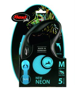 Flexi Classic New Neon Tape M 5m Sort/Neon Blå Max 25Kg