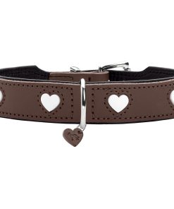 Hunter Halsbånd Love 32/XS Skinn Brun/Sort