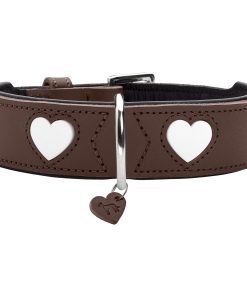 Hunter Halsbånd Love 42/S-M Skinn Brun/Sort