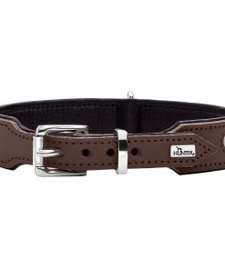 Hunter Halsbånd Love 42/S-M Skinn Brun/Sort
