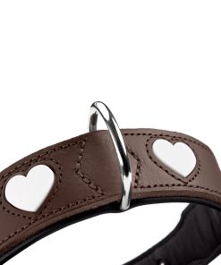 Hunter Halsbånd Love 55/M Skinn Brun/Sort