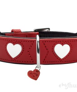 Hunter Halsbånd Love 60/M-L Skinn Rød/Sort