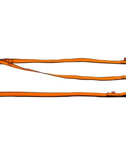 Non-stop dogwear Bungee leash double, unisex, black/orange, one size, single