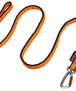 Non-stop dogwear Bungee leash, unisex, black/orange, 2.0m/23mm, single