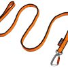 Non-stop dogwear Bungee leash, unisex, black/orange, 2.8m/23mm, single