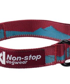Non-stop dogwear Trail quest collar, unisex, teal/wine, S, single