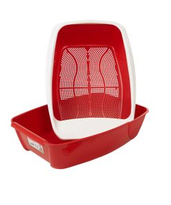 PeeWee EcoBasic litter tray Rød/Hvit