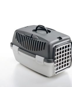 Stefanplast Gulliver transport cage with platic door, Grå