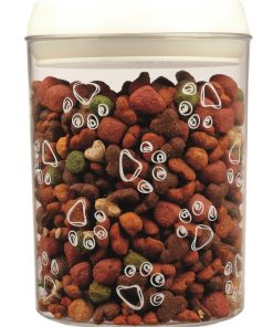 Trixie Forboks i Plastikk M/Lufttett Lokk 1,5L 12x17,5cm Hvit/Transparent