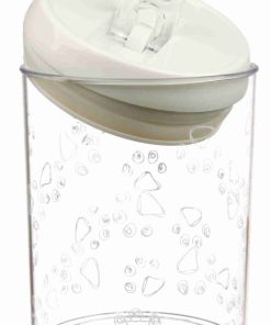Trixie Forboks i Plastikk M/Lufttett Lokk 1,5L 12x17,5cm Hvit/Transparent
