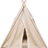 Trixie Hunde/Kattehule/Telt Boho Vevd/Plysj/Jute 55x65x55cm Beige
