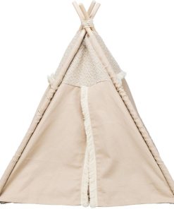 Trixie Hunde/Kattehule/Telt Boho Vevd/Plysj/Jute 55x65x55cm Beige
