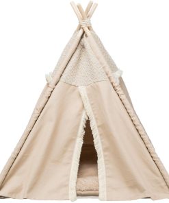 Trixie Hunde/Kattehule/Telt Boho Vevd/Plysj/Jute 55x65x55cm Beige
