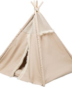 Trixie Hunde/Kattehule/Telt Boho Vevd/Plysj/Jute 55x65x55cm Beige