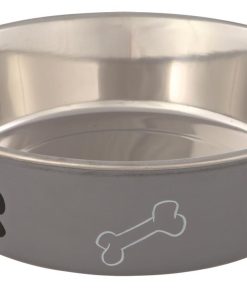 Trixie Hundeskål i Rustfritt Stål M.G Kant Under Farget 2L