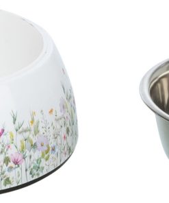 Trixie Hundeskål Rustfritt Stål/Plast 0,2L Ø14cm "Blomster"