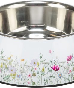 Trixie Hundeskål Rustfritt Stål/Plast 0,2L Ø14cm "Blomster"