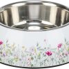 Trixie Hundeskål Rustfritt Stål/Plast 0,75L Ø22cm "Blomster"