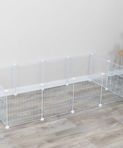 Trixie Innendørs innhegning, metal/plastic, 140 × 35 × 70 cm, Hvit