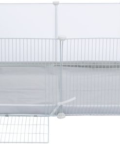 Trixie Innendørs innhegning, metal/plastic, 140 × 35 × 70 cm, Hvit