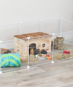 Trixie Innendørs innhegning, metal/plastic, 140 × 35 × 70 cm, Hvit