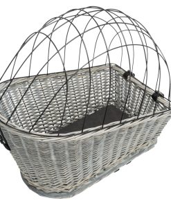 Trixie Sykkelkurv M/Gitter Grå Pil 55x35x49cm Max 8Kg
