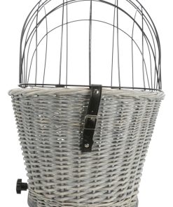 Trixie Sykkelkurv M/Gitter Grå Pil 55x35x49cm Max 8Kg