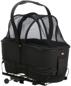 Trixie Sykkelkurv Sort Nylon Til Lange Bagasjebrett 60x29x49cm Max 8Kg