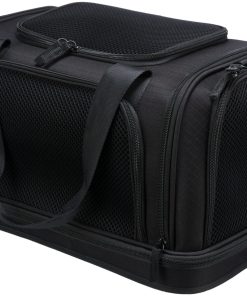 Trixie Transportbag Plane Airline Polyester Sort 44x28x25cm Max 7kg