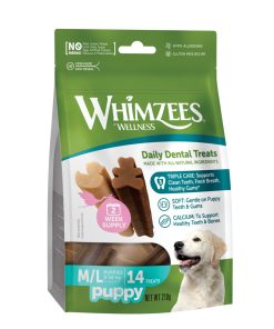 Whimzees tyggeben, Puppy, M, pose m/14 stk. (WHZ2008)