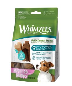 Whimzees tyggeben, Puppy, XS/S, pose m/28 stk. (WHZ2007))