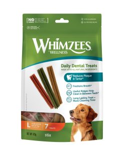 Whimzees tyggeben, stix, L, pose m/7 stk. (WHZ318)